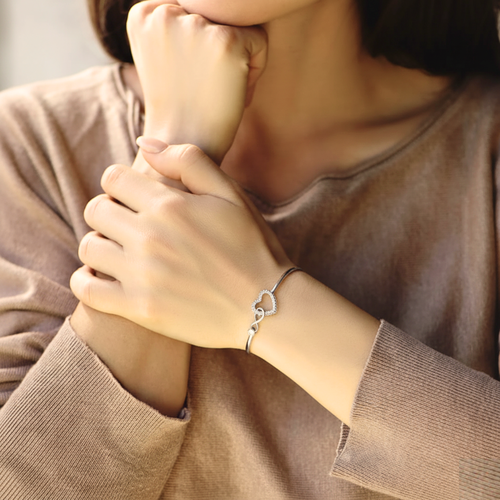 Bracelet "Cœur Infini" – Mère et Fille (ARGENT 925)