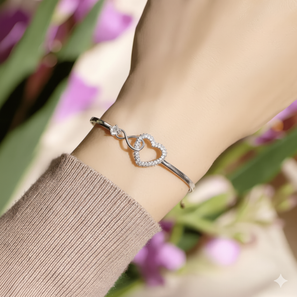 Bracelet "Cœur Infini" – Mère et Fille (ARGENT 925)