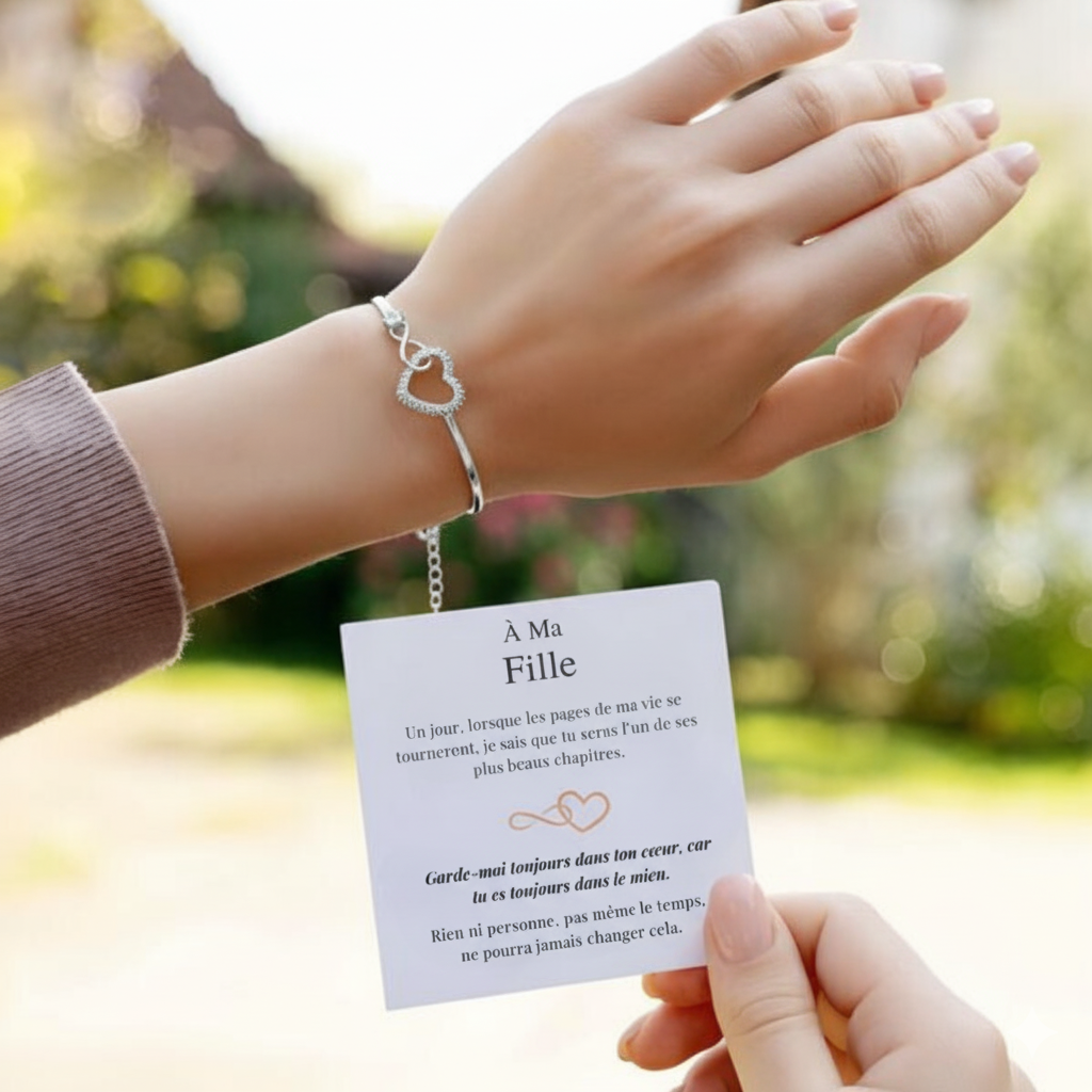 Bracelet "Cœur Infini" – Mère et Fille (ARGENT 925)